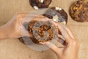 Fudgy Soft Baked Chocochip Cookies