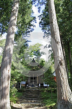 Fudoudo at Takkou cave Bisyamon hall, Hiraizumi