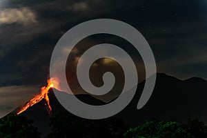 Fuego volcano erupting in Guatemala photo
