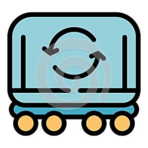 Fuel biochar icon vector flat