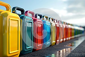 Fuel canisters for road trips, camping, and emergencies - durable travel containers photo