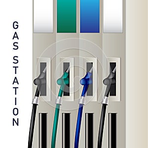 Fuel dispenser and fuel nozzles at a filling station to pump pet