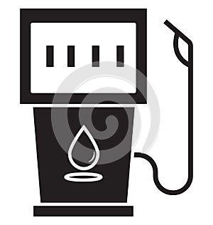 Fuel dispenser, fuel pump Isolated Vector Icon can be easily modified or edit