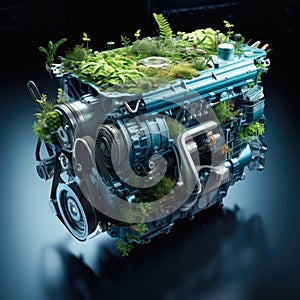 Fuel-efficient technologies featured in a hybrid engine