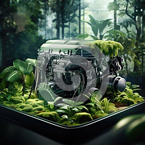 Fuel-efficient technologies featured in a hybrid engine