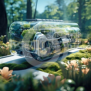 Fuel-efficient technologies featured in a hybrid engine