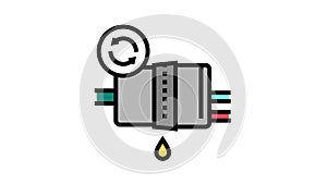 fuel filter replacement color icon animation