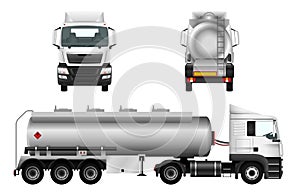 Fuel gas tanker truck photo