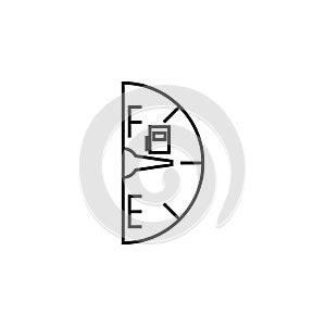 fuel gauge icon. Element of racing for mobile concept and web apps icon. Thin line icon for website design and development, app de photo