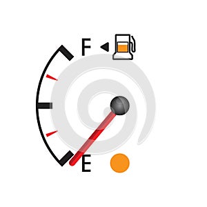 Fuel gauge vector illustration isolated on white background