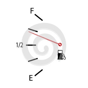 Fuel gauge vector illustration with symbol