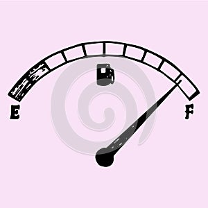 Fuel indicator, gas gauge