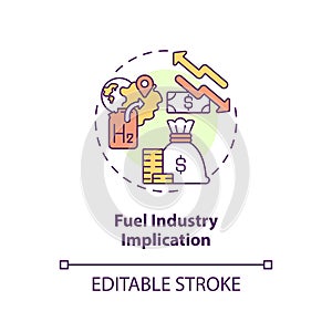 Fuel industry implication concept icon photo