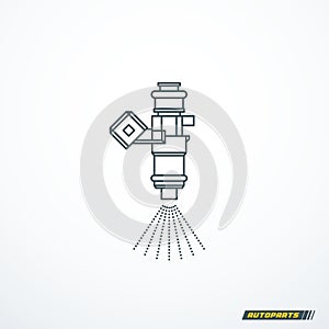 Fuel injector icon. Vector illustration