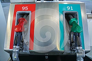Fuel nozzle for gasohol 91 and 95 in petrol station