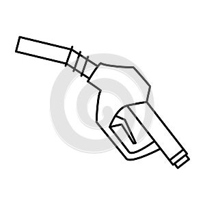 Fuel nozzle icon. Gas station icon. Petroleum fuel pump. Pump nozzle. Oil dripping symbol