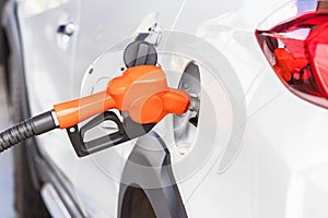 Fuel nozzle refueling gas pump for the car
