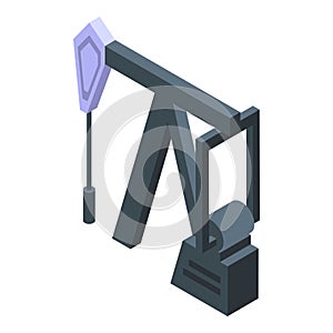 Fuel petrol extraction icon isometric vector. Industrial storage