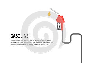 Fuel petrol pump gas diesel station. Car vector fuel gas pump nozzle background