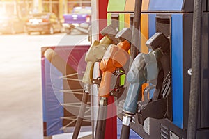 Fuel pump Fuel nozzle at gas station