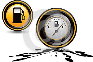 Fuel pump and gas gauge on oil