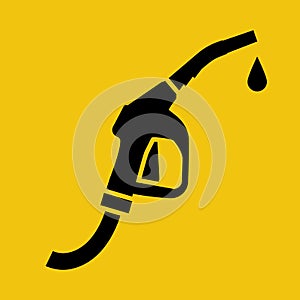 Fuel pump icon black silhouette