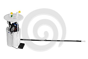 Fuel pump tank car on white background