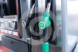 Fuel pumps. Diesel and gasoline photo