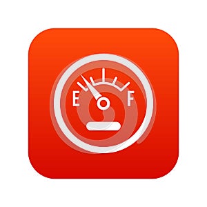 Fuel sensor icon digital red