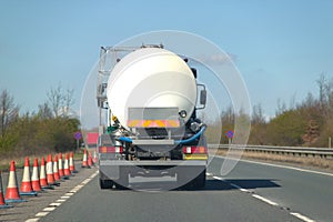 Fuel tanker on dual carriageway