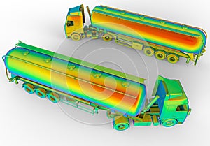 Fuel tanker trucks illustration