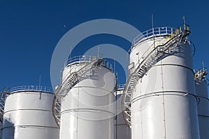 Fuel tanks at the tank farm.