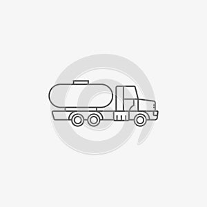 Fuel transportaion car vector icon photo