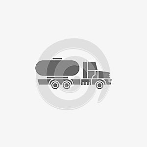 Fuel transportaion car vector icon photo