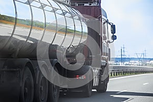 fuel truck on the highway