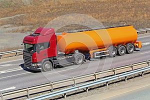 Fuel truck on the highway