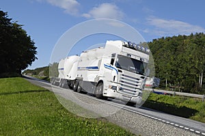 Fuel truck on the move