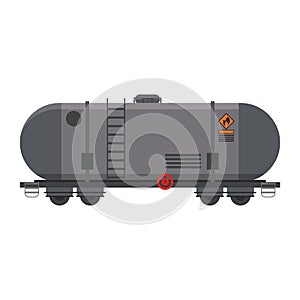 Fuel truck tank transportation icon isolated