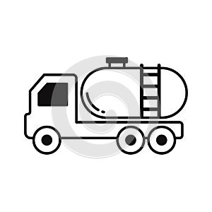 Fuel truck Vector Icon which can easily modify or edit