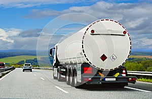 fuel truck West Germany. autumn