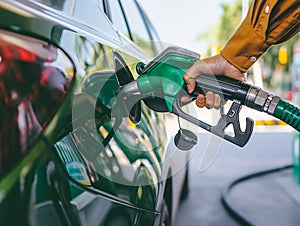 Fueling Up at Gas Station