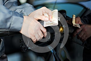 Fueling up at the gas station