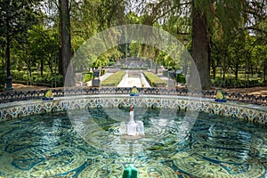 Fuente de las Ranas (Frogs Fountain) at Maria Luisa Park - Seville, Andalusia, Spain