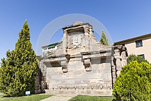 Fuente de los Ocho Canos water fountain in Calatayud city photo