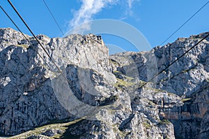 Fuente De in the in mountains of Picos de Europa, Cantabria, Spain