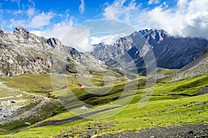 Fuente De in the in mountains of Picos de Europa, Cantabria, Spain photo