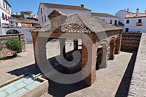 Fuente del concejo, old public laundry in Pozo de la Nieve street. Aracena, Huelva, Spain photo