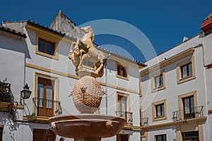 Fuente del Potro Fountain at Plaza del Potro Square - Cordoba, Andalusia, Spain