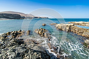 Fuerteventura, Ajuy beach in Canary island, Spain