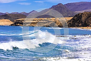 Fuerteventura ,best beaches. Viejo Rey - popular for surfing. Canary islands